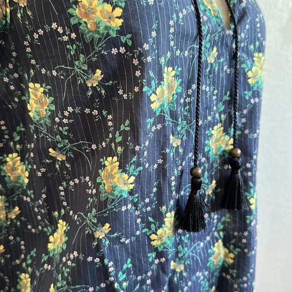 PAIGE Women's Larmie Top Double Flutter Sleeves Smocking Detail on Shoulder Sz S - Picture 10 of 13